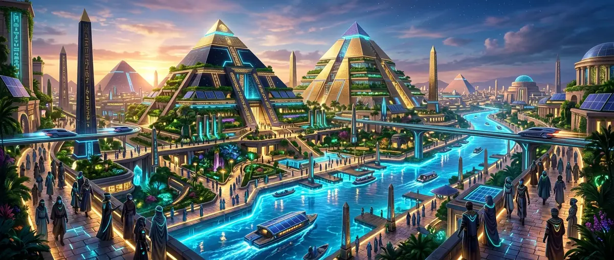 Solarpunk Egypt City